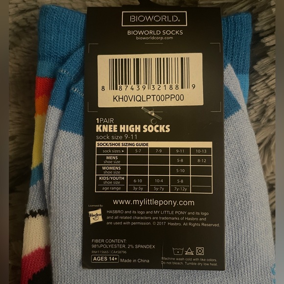 Rainbow Dash Knee High Socks with Wings - Picture 5 of 5